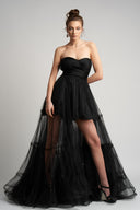 Rochie asimetrica din tulle