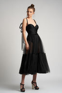 Rochie din tulle cu body incorporat