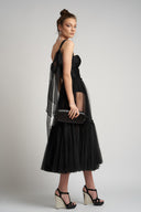 Rochie din tulle cu body incorporat