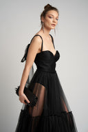 Rochie din tulle cu body incorporat