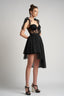 Rochie asimetrică cu corset transparent