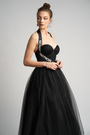 Monarh design tulle midi dress