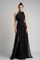 Rochie maxi din matase cu un umar gol