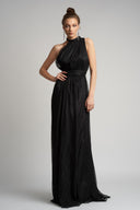 Rochie maxi din matase cu un umar gol