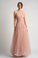 Tulle dress with shiny detail