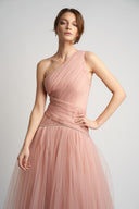 Tulle dress with shiny detail
