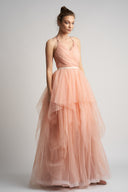 Rochie din tulle cu detaliu din perle