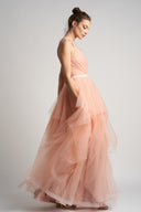 Rochie din tulle cu detaliu din perle