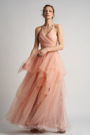 Rochie din tulle cu detaliu din perle
