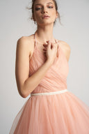 Rochie din tulle cu detaliu din perle