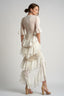 Rochie lunga cu volane  si corset integrat