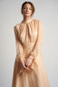 Rochie midi din voal de matase cu esarfe