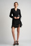 Rochie sacou cu volane din matase cu cordon