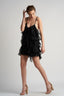 Rochie Lucky scurta din matase cu volane ample