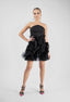 Rochie mini cu volane