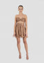 Rochie mini cu bust fronsat si talie accentuata
