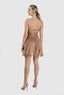 Rochie mini cu bust fronsat si talie accentuata