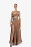 Rochie lunga din matase peliculizata si dantela Chantilly
