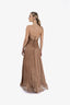 Rochie lunga din matase peliculizata si dantela Chantilly