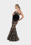 Rochie lunga sirena cu floare detasabila