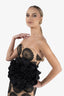 Rochie lunga sirena cu floare detasabila