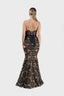 Rochie lunga sirena cu floare detasabila