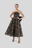Rochie midi cu funda detasabila din organza