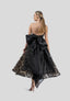 Rochie midi cu funda detasabila din organza