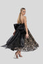 Rochie midi cu funda detasabila din organza