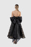 Rochie midi cu funda detasabila din organza