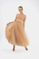 Rochie midi din tulle cu corset