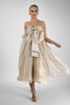 Rochie din matase peliculizata cu funda oversized