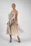 Rochie din matase peliculizata cu funda oversized