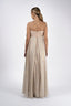 Rochie lunga din matase peliculizata cu funda oversized