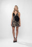 Rochie mini glam cu floare detasabila