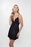 Rochie mini glam cu floare detasabila