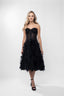 Rochie cu volane si corset structurat