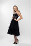 Rochie cu volane si corset structurat