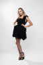 Rochie mini cu volane sculpturale