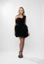 Rochie mini cu volane sculpturale