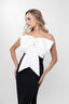 Rochie lunga cu funda maxi si slit lateral