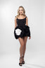 Rochie mini neagra cu floare alba