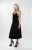 Rochie midi cu bretele fine si decolteu adanc