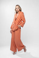 Costum cu pantalon si sacou lejer Dark Orange