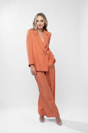 Costum cu pantalon si sacou lejer Dark Orange
