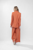 Costum cu pantalon si sacou lejer Dark Orange