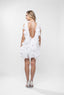 Rochie scurta cu volane si spate decupat White