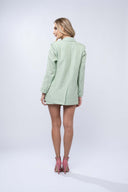 Costum sacou lejer din in peliculizat cu pantaloni scurti Mint