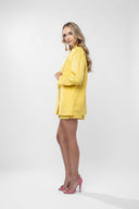 Costum sacou lejer din in peliculizat cu pantaloni scurti Yellow