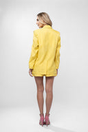 Costum sacou lejer din in peliculizat cu pantaloni scurti Yellow